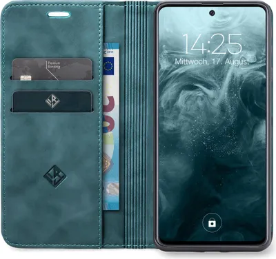 Produktbild von Handy Hülle für Samsung Galaxy A57 5G Klapphülle Bookcase Flip Cover Handy Tasche Etui Farbe: Petrol