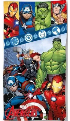 Produktbild von ARLIS Strandtuch Avengers oder Badetuch Avengers, 70 x 140 cm (Strandlaken Aveng