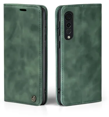 Produktbild von Handy Hülle für LG Velvet 5G Klapphülle Bookcase Flip Cover Handy Tasche Etui Farbe: Grün
