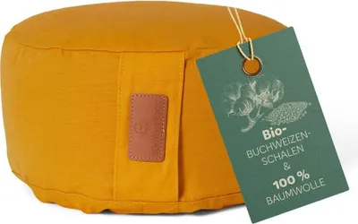 Produktbild von #DoYourYoga rundes Yogabolster Vishnu 30cmx15cm Waschbarer Bezug gefüllt mit -Buchweizenschalen Yoga Kissen Yin Yoga Meditation Entspannung Körper