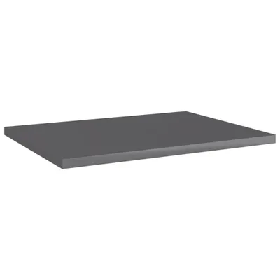 Zdjęcie produktu dla Półki na książki 4 szt. Szary wysoki połysk 40x30x1,5 cm