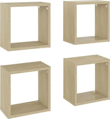 Produktbild von vidaXL Würfelregale 4 Stk. Sonoma-Eiche 26x15x26 cm