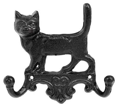Image de Crochets muraux vintage en fonte pour manteaux et clés