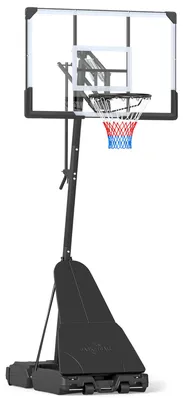 Produktbild von KOMFOTTEU Basketballständer 245-305 cm höhenverstellbar, Basketballanlager mit Rollen, Ball-Rückprallsystem & PC-Rückwand, Basketballkorb mit befüllbarem Sockel, Korbanlage für Kinder & Erwachsene