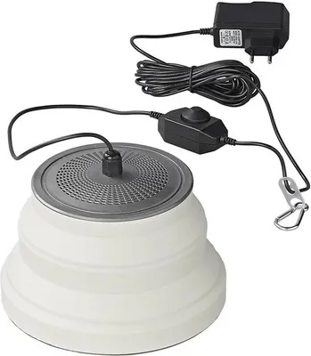 Produktbild von Hängende LED-Lampe faltbar aus Silikon weiß Ø15cm