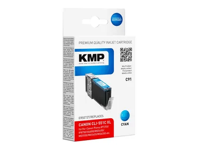 Obrázek produktu pro KMP C91 - 15 ml - azurová - kompatibilní - inkoustová kazeta
