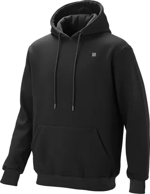 Immagine prodotto di Felpa con cappuccio riscaldata per uomo e donna, giacca riscaldata unisex con batteria ricaricabile da 7,4 V e 16000 mAh, 5 zone di riscaldamento, 3 livelli di temperatura, 4-8 ore di calore, per il campeggio invernale all'aperto, nera