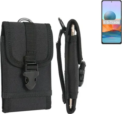 Produktbild von K-S-Trade Holster Handy Hülle kompatibel mit Xiaomi Redmi Note 10 Pro Global Holster Handytasche Gürtel Tasche Schutz Hülle Robust Outdoor schwarz