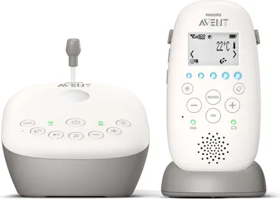 Produktbild von Philips AVENT SCD733 DECT-Babyphone, 330 m, Digital, 50 m, 330 m, Radio, Grau, Weiß