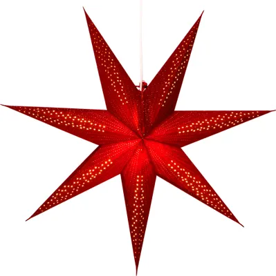 Zdjęcie produktu dla Składana papierowa gwiazda adwentowa, gwiazda bożonarodzeniowa 60 cm - Siddhartha Red, czerwona, gwiazda dekoracja okna