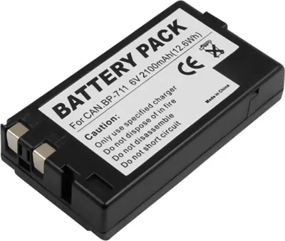 Produktbild von Avizar, NiMH Akku 2100 mAh kompatibel mit Canon BP‑711/BP‑818, Schwarz