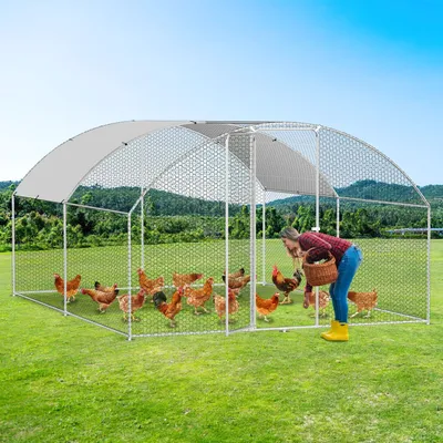 Obrázek produktu pro Kippovací klec - Venkovní výběh - Klec pro zvířata - Králičí kotec - Oplocení - Rozměry 3x4x2 metry - Pozinkovaná ocelová konstrukce