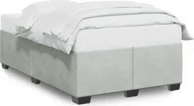 Image de vidaXL Cadre de lit sans matelas gris clair 120x200 cm velours