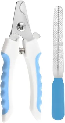 Imagen del producto de Cortauñas para perros y gatos, 15 cm, de acero inoxidable, con dispositivo de seguridad, para el cuidado de mascotas