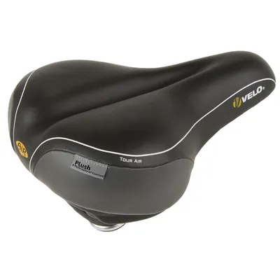 Zdjęcie produktu dla Velo Tour Air Lastomer II, Siodełko rowerowe, Miast, Unisex, Czarny, Szary, Monochromatyczny, 21 cm