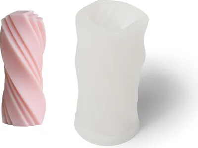 Produktbild von Silikon-Kerzenform, gedrehte Säule, 106 x 50 mm