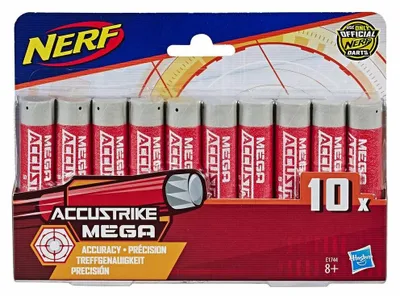 Productafbeelding van Nerf N-Strike Mega AccuStrike, Reservepatroon, 8 jaar, 10 stuks, Rood