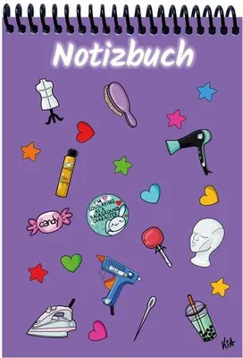 Produktbild von A 4 Notizblock Manga Items, lila, blanko