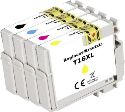 Produktbild von Renkforce Druckerpatrone ersetzt Epson 16XL, T1636, T1631, T1632, T1633, T1634 Kompatibel Kombi-Pack Schwarz, Cyan, Mag