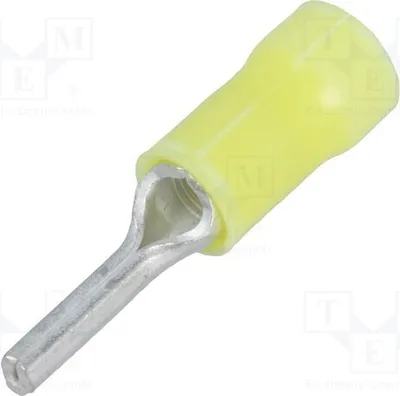 Zdjęcie produktu dla 2 sztuki: Złączka kablowa typu "kabelschuh", średnica otworu: 3-6 mm², średnica: 2,6 mm, z izolacją, oznaczenie: 165085. Izolowane złącze kablowe