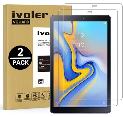 Image de Film protecteur, 2 pièces, pour Samsung Galaxy Tab A 10,5 pouces (2018) (modèles T590/T595), dureté 9H, anti-rayures, sans bulles, bords arrondis 2.5D