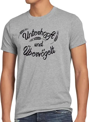 Produktbild von style3 Unterhopft und Übervögelt Herren T-Shirt Kult Shirt Funshirt Spruch