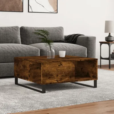 Produktbild von The Living Store Couchtisch Räuchereiche 80x80x36,5 cm Holzwerkstoff