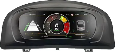 Produktbild von LCD Digitales Armaturenbrett-Cluster, Virtuelles Instrumentenpanel Cockpit, 10,25 Zoll, Mehrsprachige Unterstützung, Für Touran 09-13 Jahre