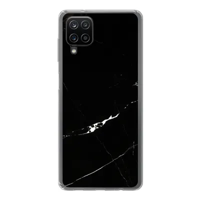 Produktbild von MuchoWow® Handyhülle Schutzhülle Hülle für Samsung Galaxy A12 Marmor - Schwarz - Natursteine Silikon Softcase Handy Hülle - Bild