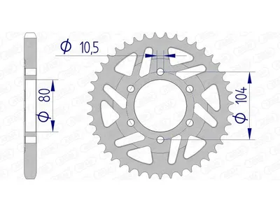 Produktbild von AFAM Kettenrad Alu Standard - 525
