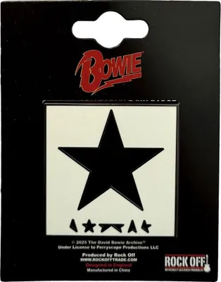 Obrázek produktu pro David Bowie - odznak "Blackstar", zinková slitina RO14367 (jedna velikost) (bílá/černá)