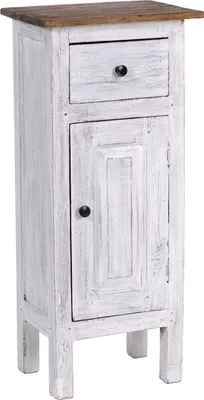 Produktbild von FLURSCHRANK PLANT 80x36cm (HxB) Massivholz | Telefontisch | Farbe: 05 weiß-natur