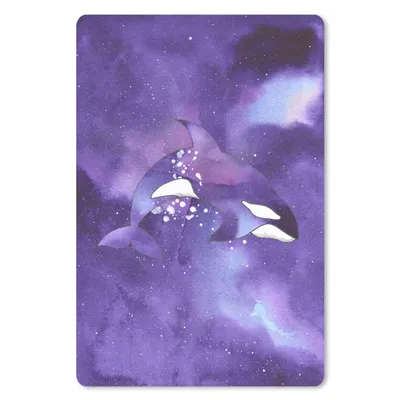 Produktbild von MuchoWow® Mauspad Mousepad Fisch - Meer - Lila - Aquarell 40x60 cm - Mousepads - Maus Mat - Pad - Mausunterlage - Schreibtisch Accesoire