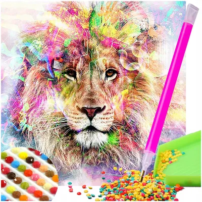 Produktbild von Artelo Regenbogenlöwe Diamant Malerei Set DIY Kreativ Kunst