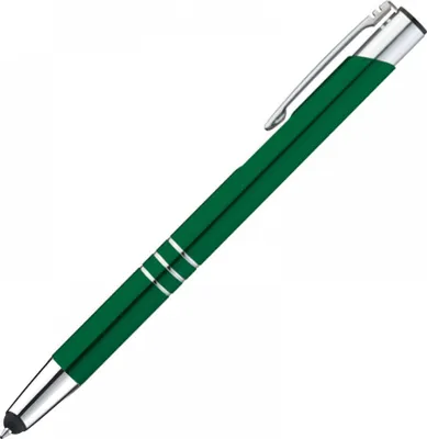 Produktbild von Touchpen Kugelschreiber aus Metall / Farbe: grün