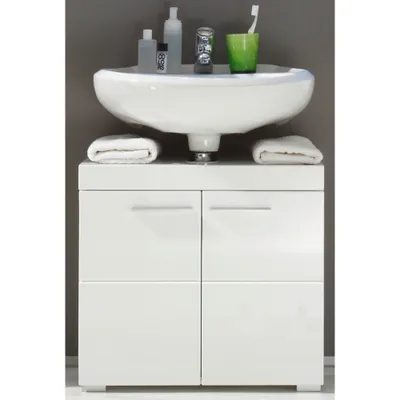 Produktbild von Waschbeckenunterschrank ALTENA-19 in Weiß Hochglanz, B/H/T: ca. 60/56/34 cm