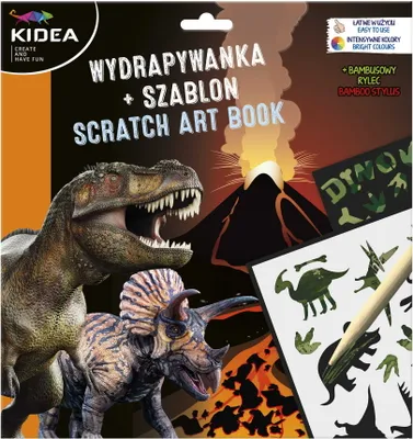 Produktbild von Kratzspiel mit Dinosauriern, Kidea-Vorlagen