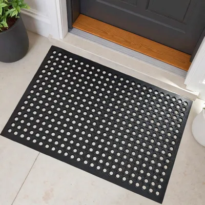 Zdjęcie produktu dla Omgoods - Antypoślizgowa mata pod drzwi, gumowa, 60 x 90 cm, do użytku wewnątrz i na zewnątrz