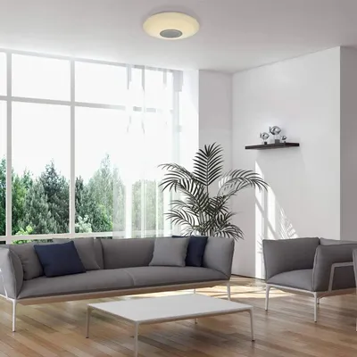 Image de Rabalux LED Plafonnier RODION blanc _40cm avec effet scintillant, télécommande incl.
