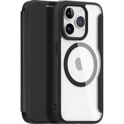 Produktbild von Etui Iphone 15 Pro Magnetische Magsafe Flip Cover Dux Ducis Skin X Pro - Schwarz