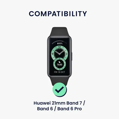 Produktbild von kwmobile 6x Sportarmband kompatibel mit Huawei Band 6 & 6 Pro / Honor Band 7 & 6 Armband - Großes Set Smartwatch Armband in verschiedenen Farben