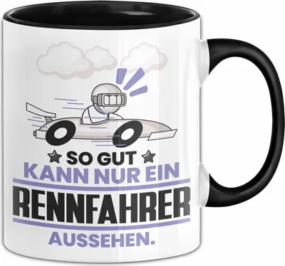 Produktbild von Rennfahrer Geschenk Tasse So Gut Kann Nur Ein Rennfahrer Aussehen Geschenkidee Kaffee-Becher (Schwarz)
