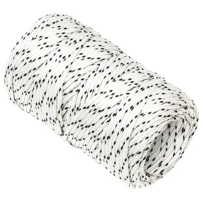 Produktbild von vidaXL Bootsseil Geflochten Weiß 2 mmx50 m Polyester