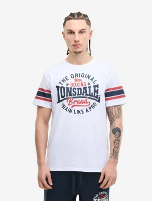 Produktbild von Lonsdale London T-Shirt Herren BARTON weiß Streetwear 100% Baumwolle M
