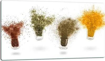 Produktbild von Glasschneidebrett Herdabdeckplatte Glaskeramikkochfeld Universal 52x30 cm Gewürze Weiß
