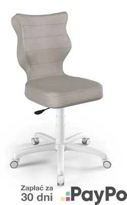 Zdjęcie produktu dla Krzesło Wzrostowe Dla Dzieci I Młodzieży, Ergonomiczne Krzesło Do Biurka, Dla Osób O Wzroście 146-176 Cm, Model Petit Biały Monolit 03