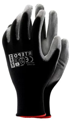 Produktbild von Schutzhandschuhe in Schwarz-Grau, Größe 8, 12 Stück
