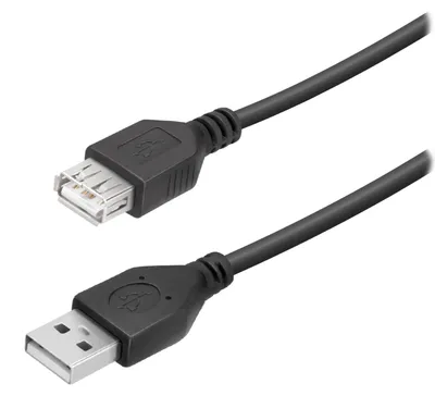 Produktbild von VIVanco™High-Speed-USB-A-Kabel (Stecker auf Buchse) für Datenübertragung und Aufladen