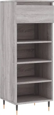 Obrázok produktu pre vidaXL Skriňa na topánky Grey Sonoma 40x36x105 cm Drevo Materiál