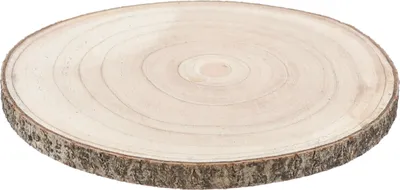 Produktbild von Baumscheibe Brett Holz Holzbrett Dekobrett Tablett Tischdeko Holzscheibe Ø 23 - 26 cm